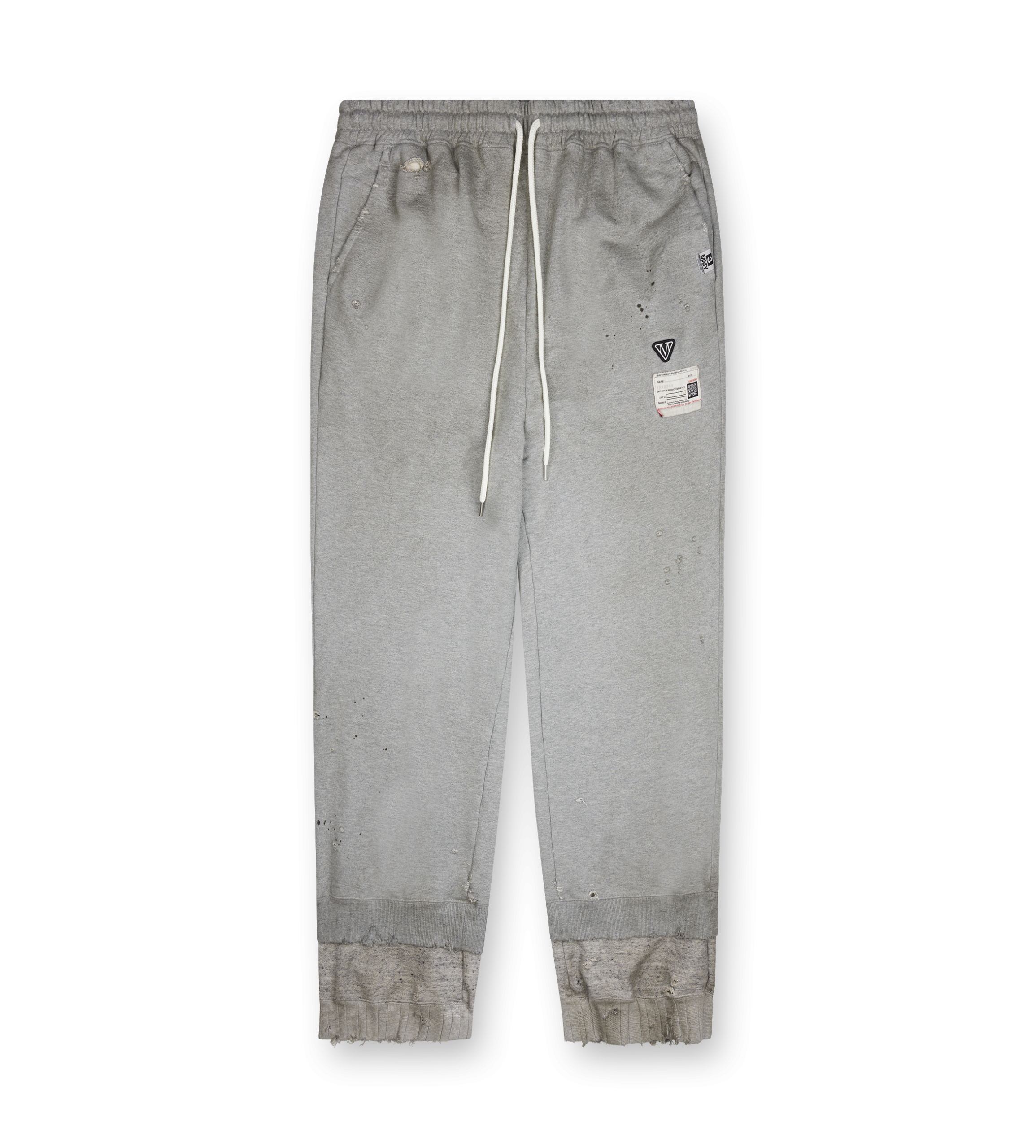 Maison Mihara Yasuhiro Distressed Hem Trousers in Grey