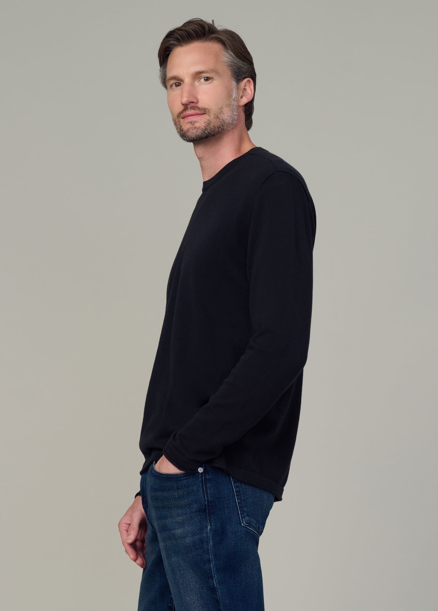 LONG SLEEVE CREWNECK SWEATER - Image 3