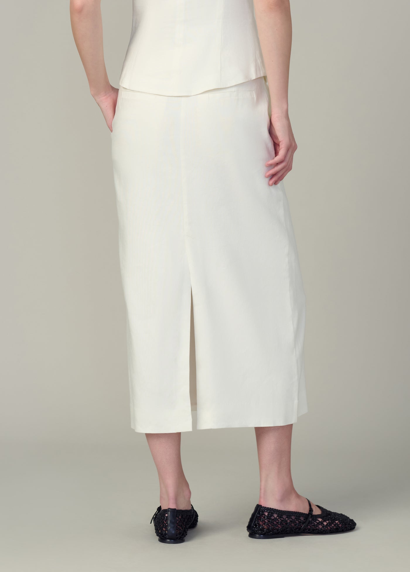 THE MAEVE TAILORED MIDI SKIRT - Image 4