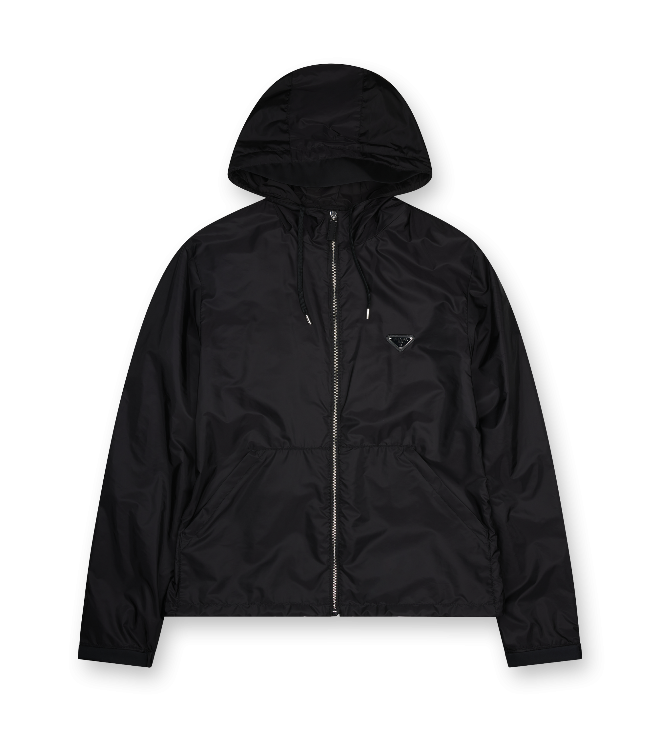 Prada Re-Nylon Hooded Jacket in Black