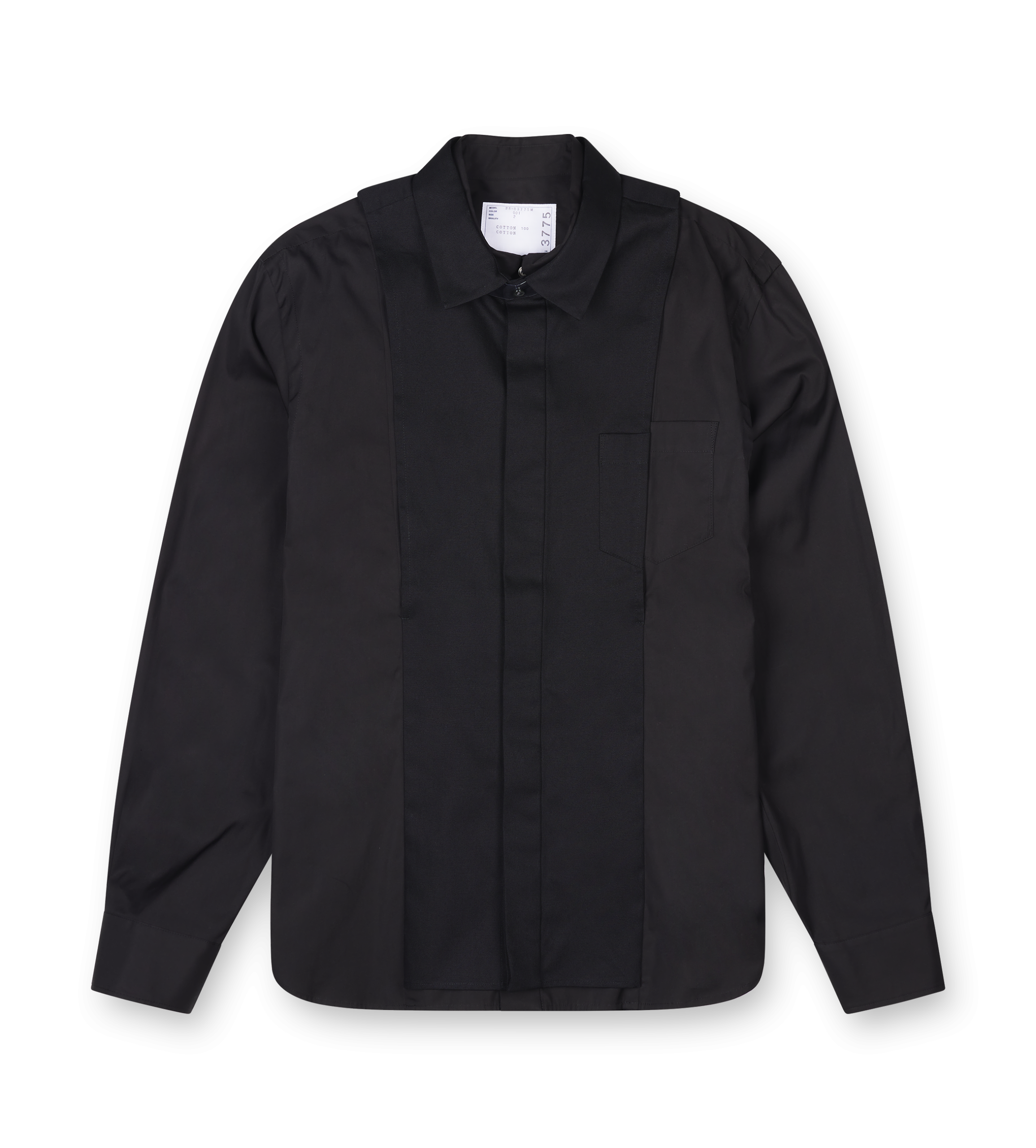Sacai Poplin Shirt in Black