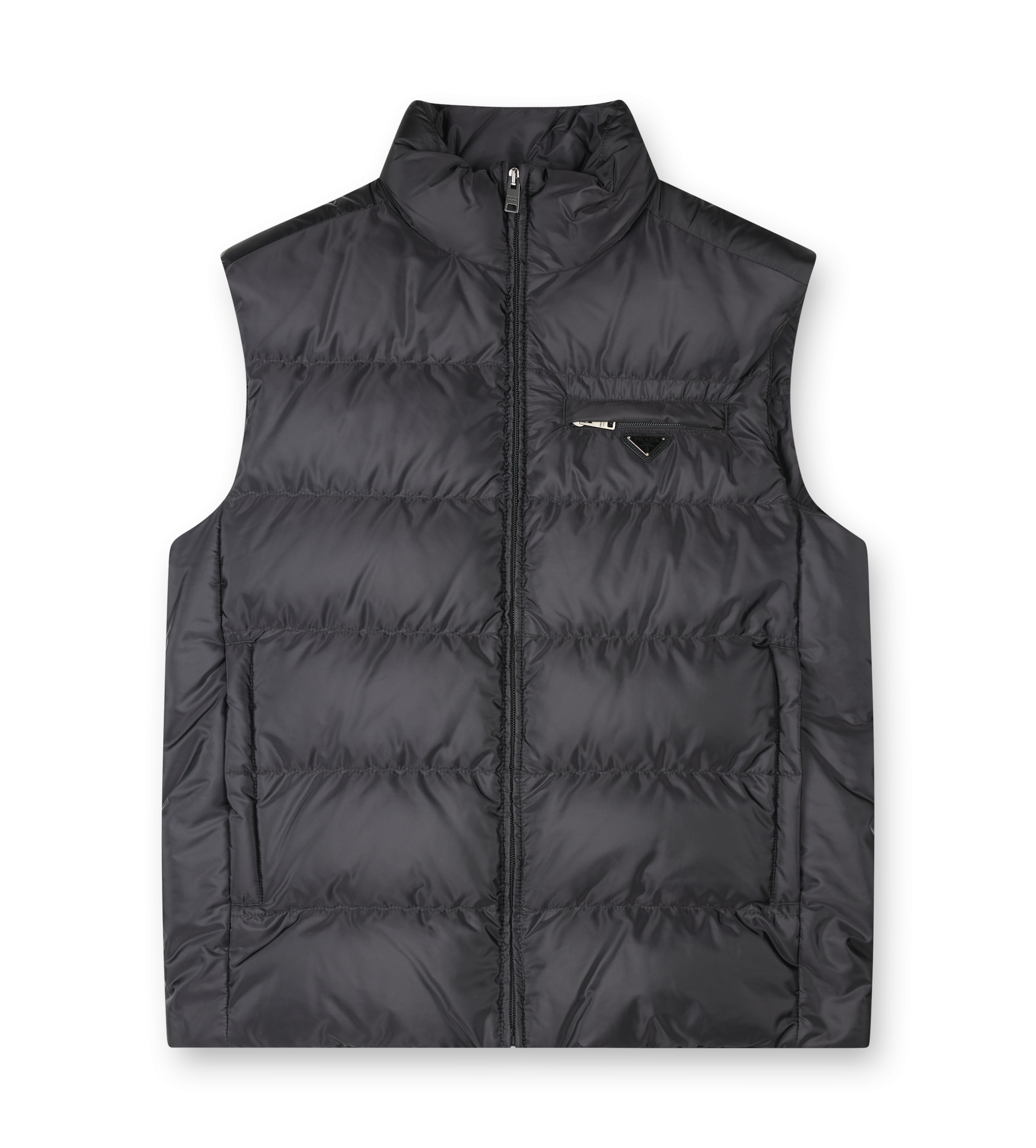 Prada Re-Nylon Padded Down Gilet in Black