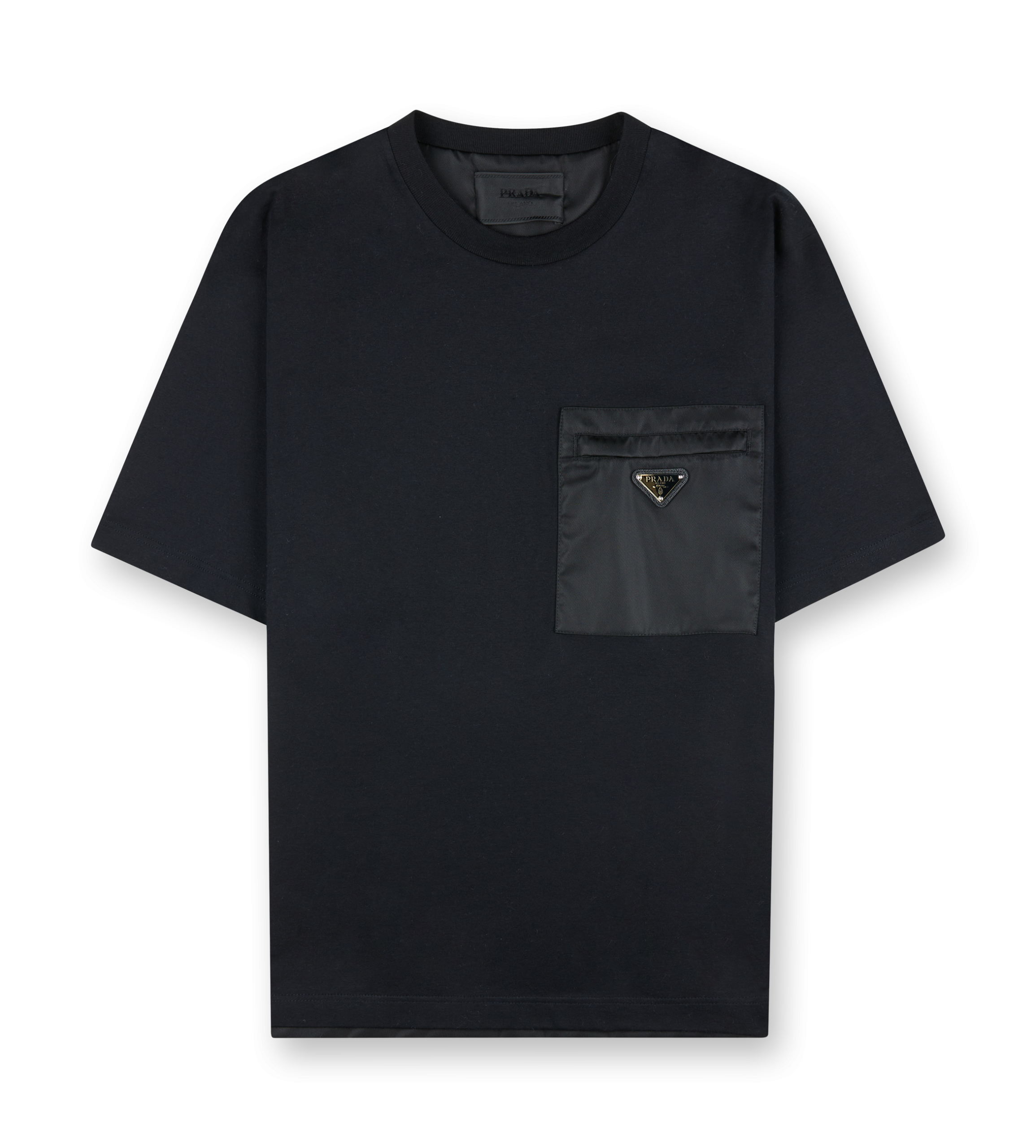 Prada Re-nylon and Jersey T-shirt in Black