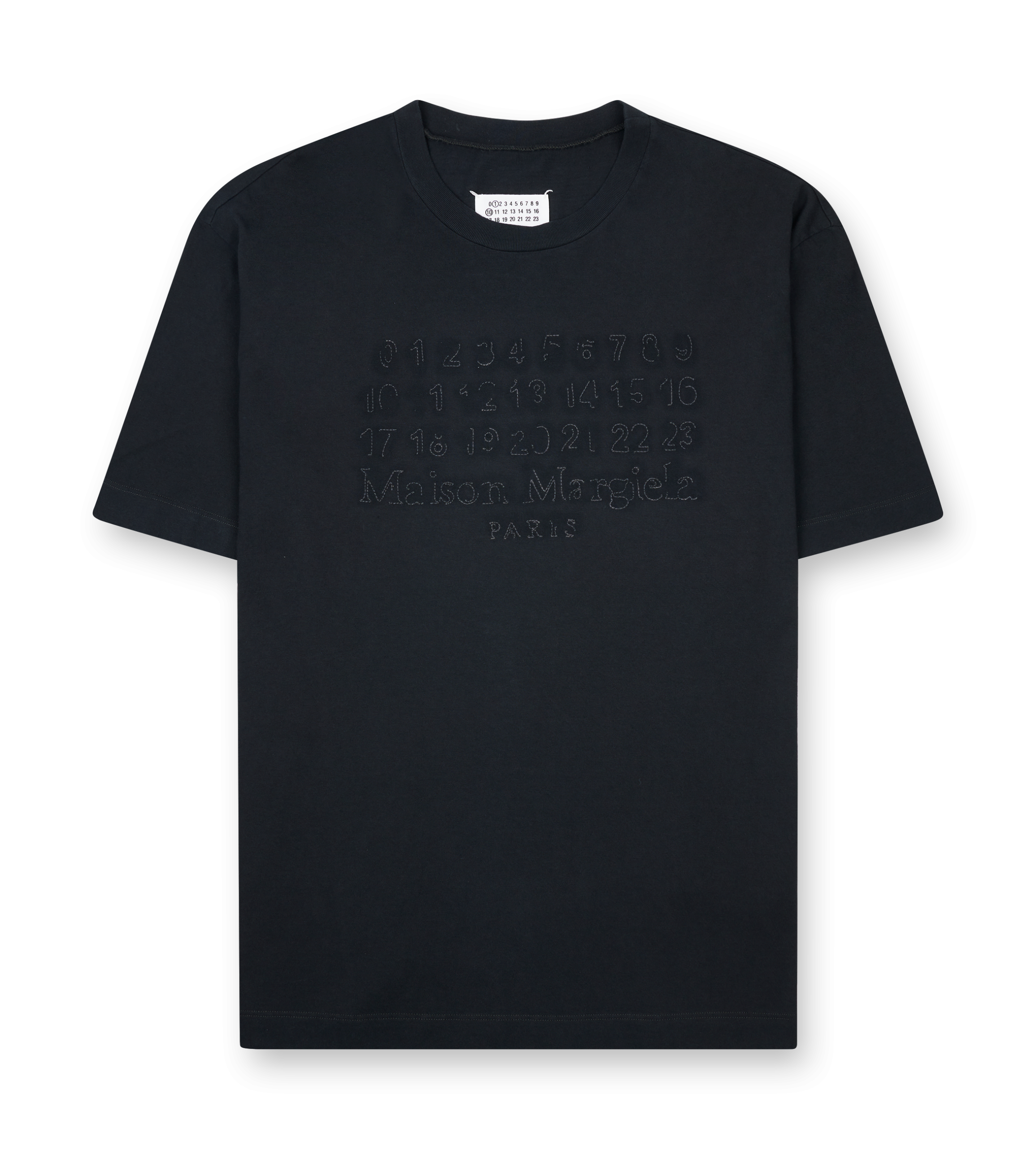 Maison Margiela T-Shirt with Embroidered Logo in Black