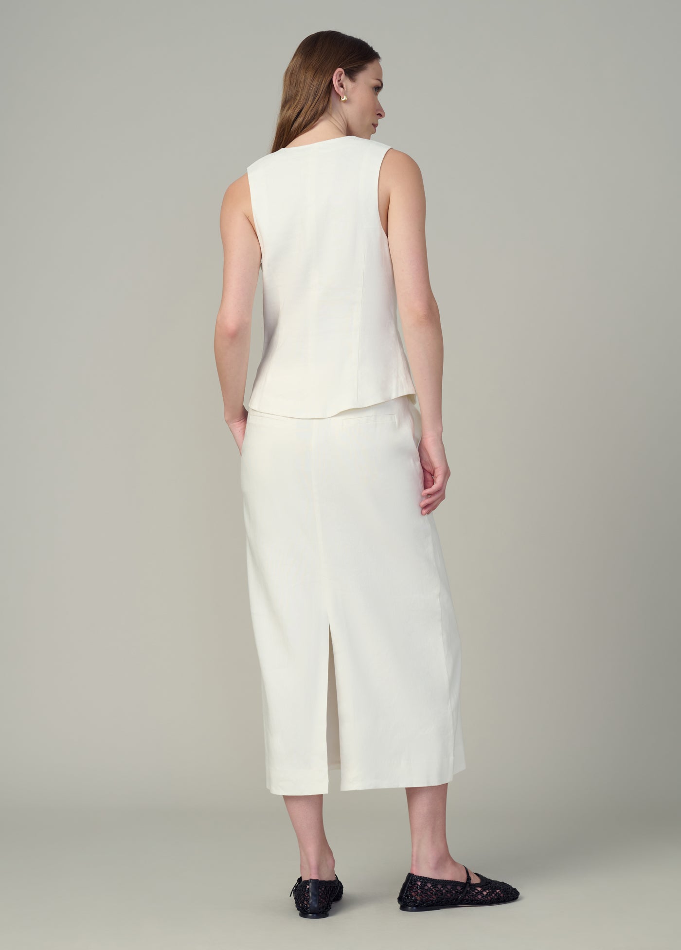 THE MAEVE TAILORED MIDI SKIRT - Image 6