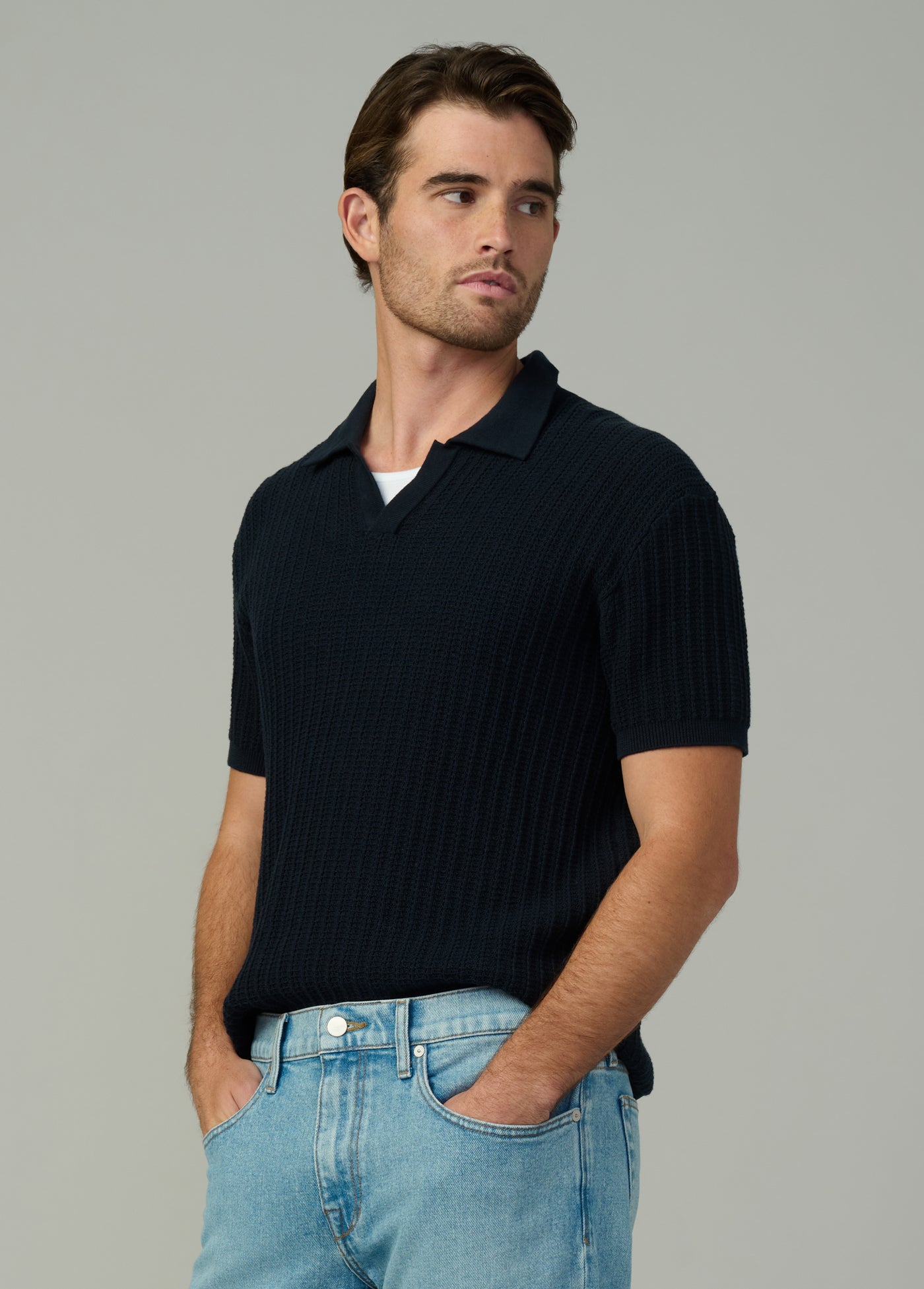 TEXTURED SWEATER POLO - Image 3
