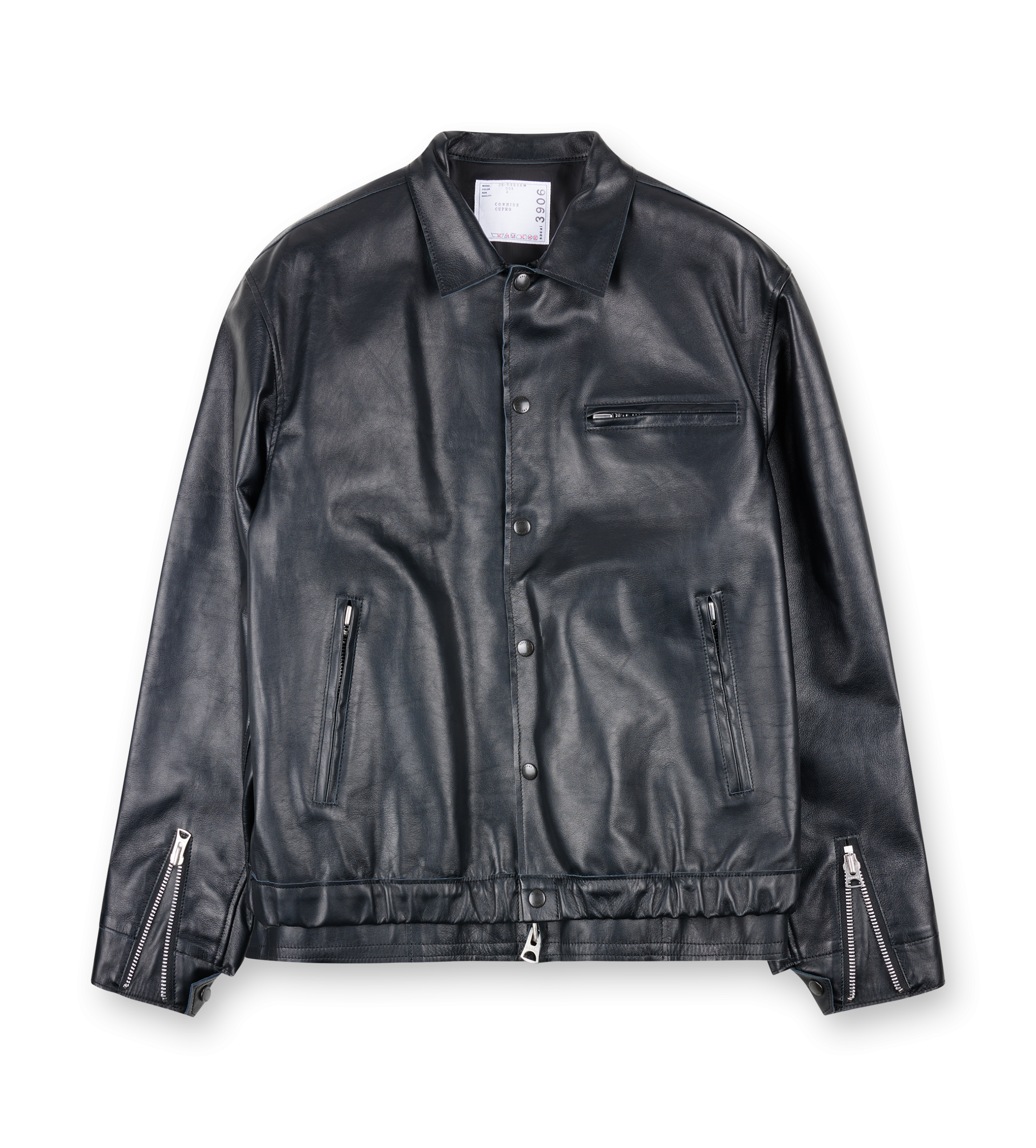 Sacai Leather Blouson in Black