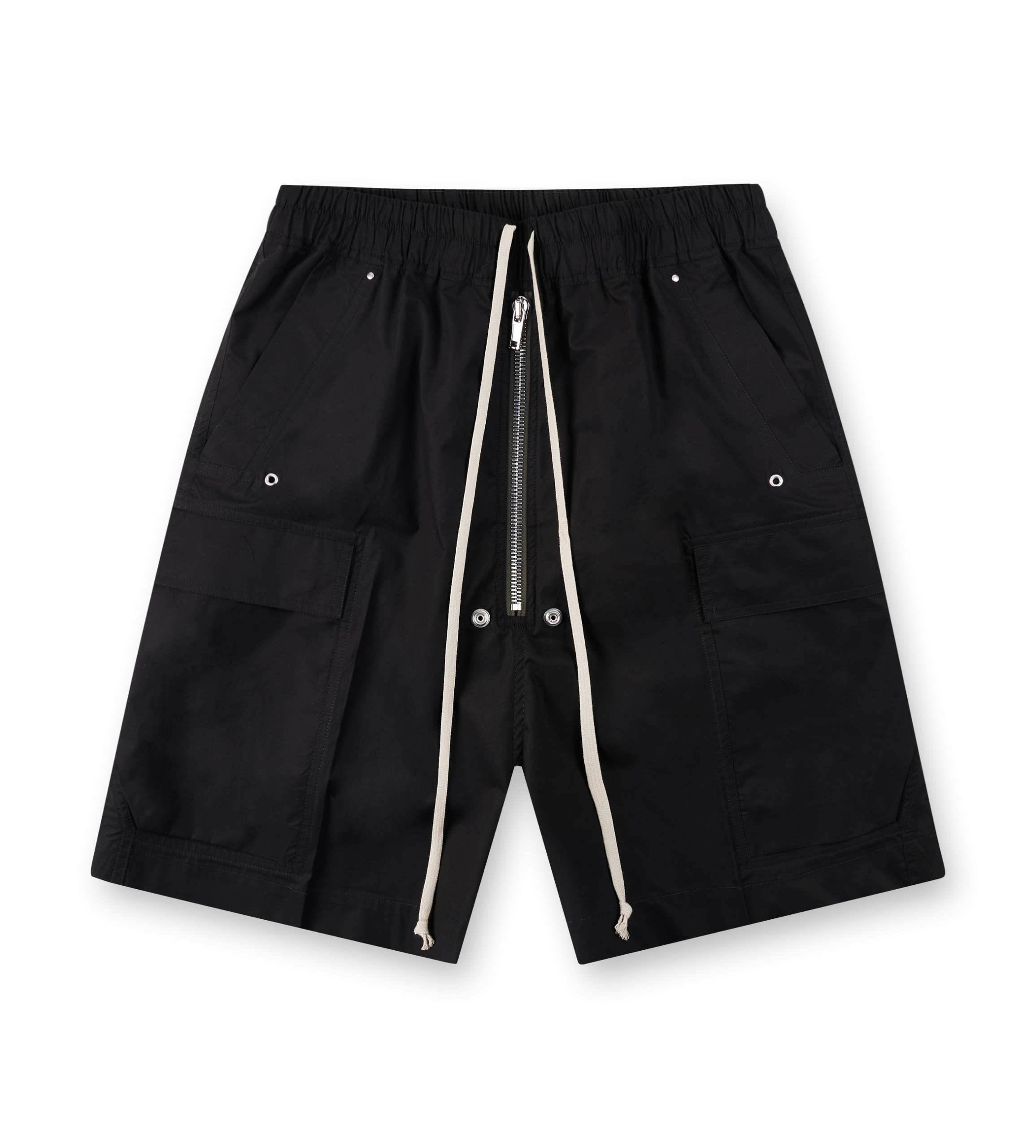 Rick Owens Concordians Cargobela Shorts in Black