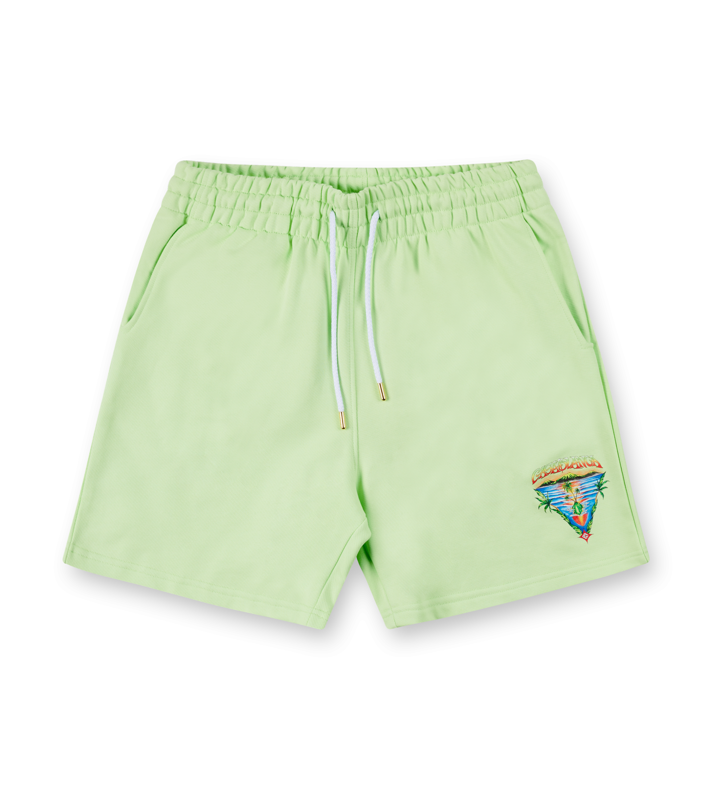 Casablanca Innocence Triangle Sweatshorts in Green
